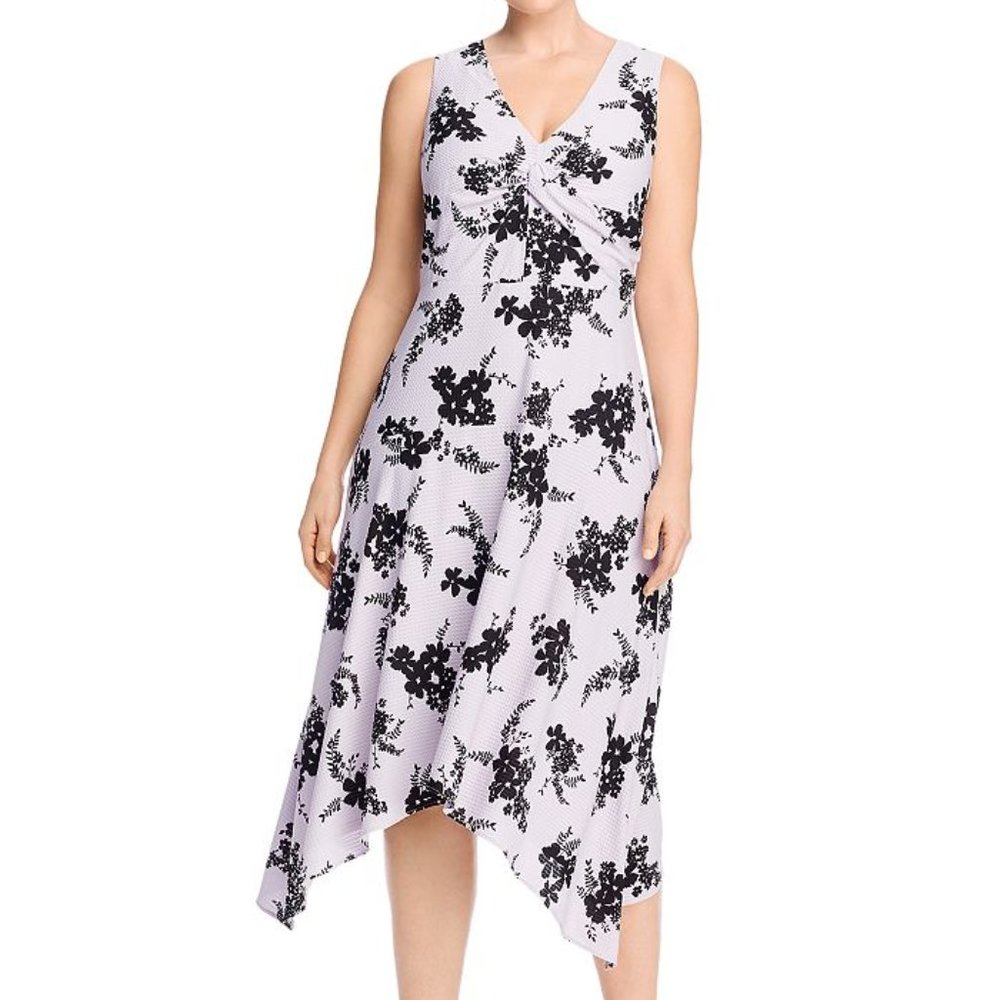 MICHAEL Michael Kors Floral Midi Dress Front Twist Sleeveless Sundress Size 1X